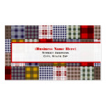 Preppy plädPatchworkvisitkort