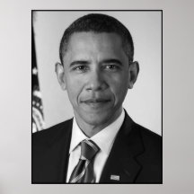 President Barack Obama -- Svartvitt Affischer