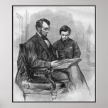 President Lincoln och hans Son -- Gräns Affisch
