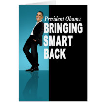 President Obama - komma med smart baksida Hälsnings Kort