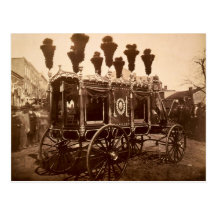 PresidentAbraham Lincoln Hearse av S.M. Fassett Vykort