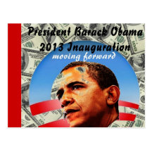 PresidentBarack Obama invigning 2013 Vykort