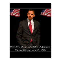 PresidentBarack Obama invigning Jan 20th 2009 Vykort