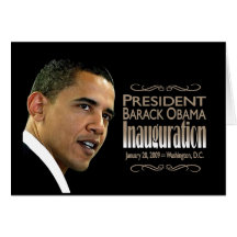 PresidentObama invigning Hälsnings Kort