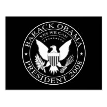 Presidents- Barack Obama förseglar vykortet 2008