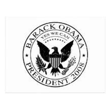 Presidents- Barack Obama förseglar vykortet 2008