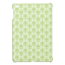 Pretty green on green damask iPad mini cover
