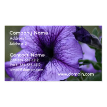 Pretty Purple Petunia Business Cards