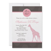 pricker den rosa polkaen 5x7 giraffbaby showerinbj