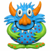 Prickigt gult monster photo cut outs