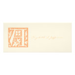 Prickigt orange brev en Monogram Anpassade Inbjudningskort