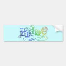 "Pride" LGBT Rainbow gay pride products Bumper Stickers