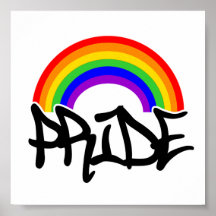 Pride med regnbågen affischer