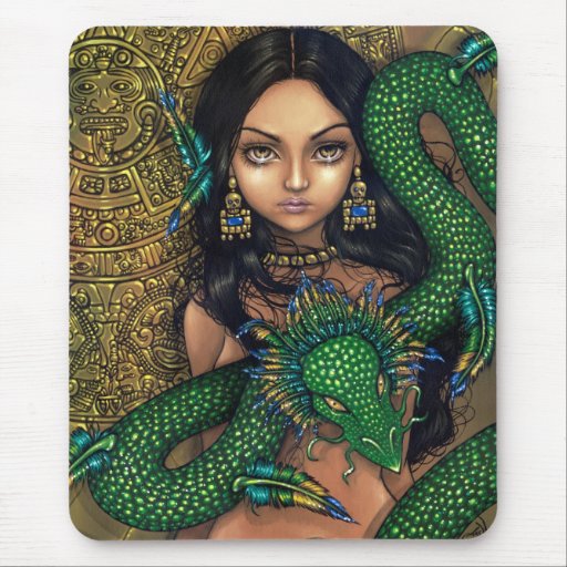 "Priestess av Quetzalcoatl" Mousepad Musmatta