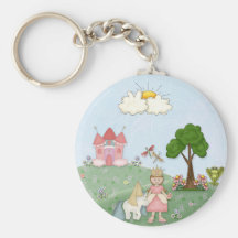 Princess och henne slott nyckel ring