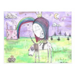 Princess och unicornen vykort
