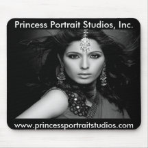 Princess Porträtt Studio Mousepad (B/W) Mus Mattor