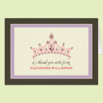 Princess Tiara Tacka-Du Kort (lavendel) kort