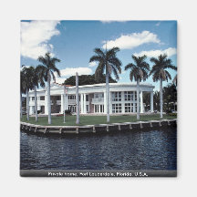 Privat hem, Fort Lauderdale, Florida, USA Kylskåpsnagnet