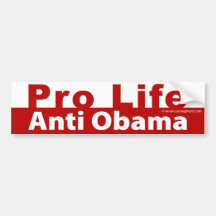 Pro liv Anti Obama Bildekaler
