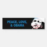 Pro-Obama - FRED, KÄRLEK OCH OBAMA Bildekaler