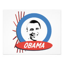Pro-Obama Retro gåvor Kort För Inbjudningar