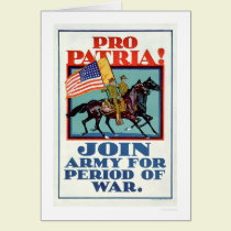 Pro Patria!  Gå med armén (US02096A) kort