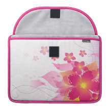 Pro sleeve för stilfull rosa fuchsia blom- macbook sleeve för MacBook pro