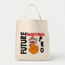 Pro sock monkey för framtida basket tote bags