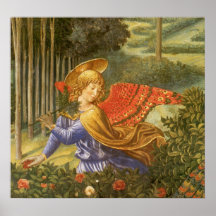 Procession av magina, Gozzoli renaissanceängel Print