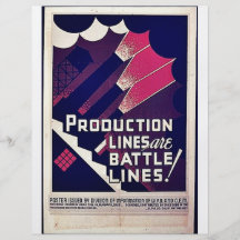 Produktionlinjer är stridlinjer! flygblad designs