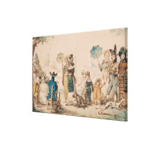Promenad på Champset-Elysees, 1811 Sträckt Canvastryck