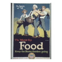 Propaganda för vintagematbonde för WWII Inbjudningar