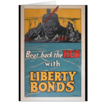 Propagandaaffisch "taktbaksida hunen" WWI Kort