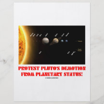 ProtestPlutos nedflyttning från planetarisk status Flygblad Designs