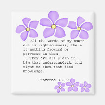 Proverbs 8 - magnet för scripture 8-9 magnet för kylskåp
