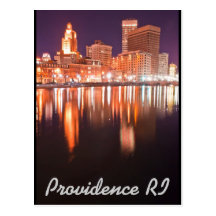 Providence RI med seglar Vykort