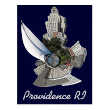 Providence RI med seglar Vykort