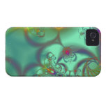 Prydd med ädelsten trappuppgång - abstrakt smaragd iPhone 4 Case-Mate skydd