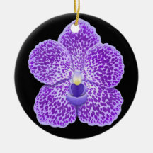 Prydnad för blomma för blåttVanda Orchid Julgransdekoration