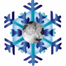 Prydnad för jul för Snowflakefotopersonlig Cut Out