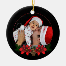 Prydnad för julstjärnahelgdagfoto julgranskulor