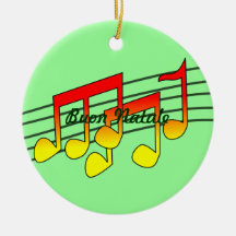 prydnad för musik noterBuon Natale jul Julgransdekoration