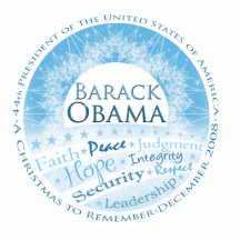 Prydnad för presidentObama jul Cut Out