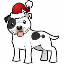 Prydnad för Terrier för julStaffordshire tjur Photo Cut Outs