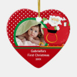 Prydnad Santa för Babys första julfoto Juldekoration