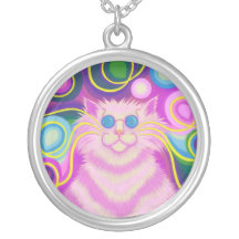 Psy-katt-delic rosa halsbandrunda