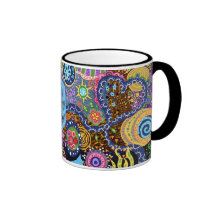 Psychedelic abstrakt mönster muggar