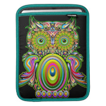 Psychedelic designipad sleeve för uggla