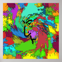 Psychedelic Hippieaffisch